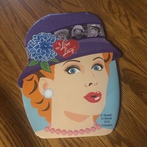 I Love Lucy head shaped 12 month 2012 Calendar new in package!